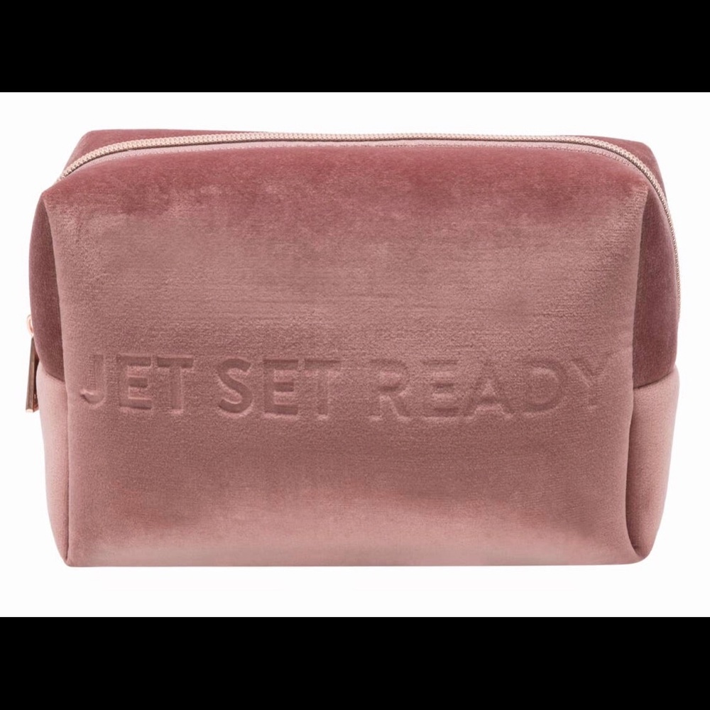 Cosmetic Pouch-Vixen Rose. Velour Finish.